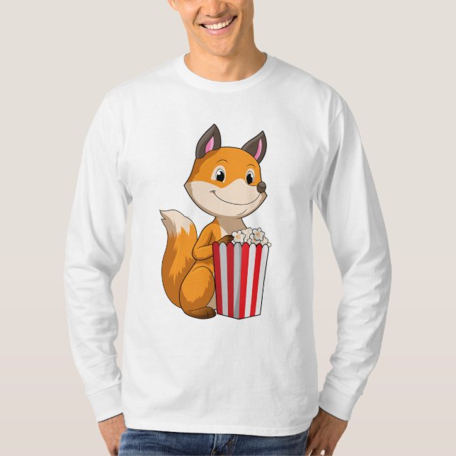 T-shirt Renard avec Popcorn (Devant)