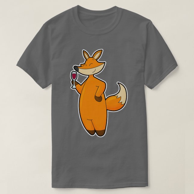 T-shirt Renard avec Vin (Design devant)