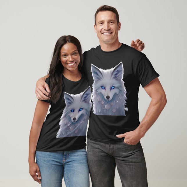 T-shirt renard blanc majestueux (Unisexe)