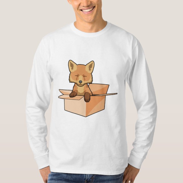 T-shirt Renard comme bébé dans la boîte (Devant)