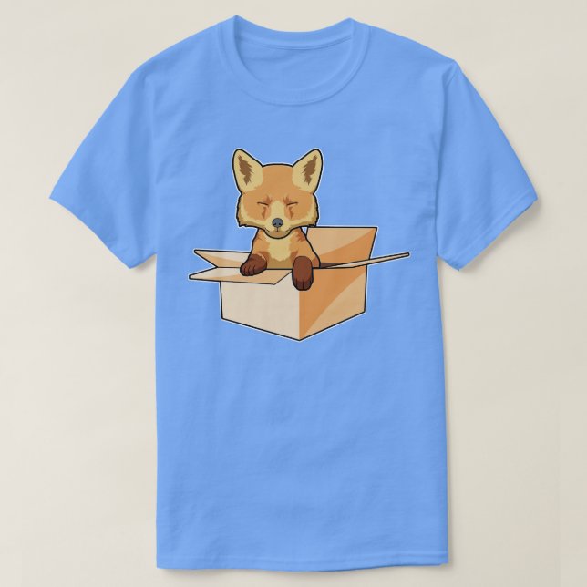 T-shirt Renard comme bébé dans la boîte (Design devant)