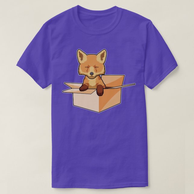 T-shirt Renard comme bébé dans la boîte (Design devant)