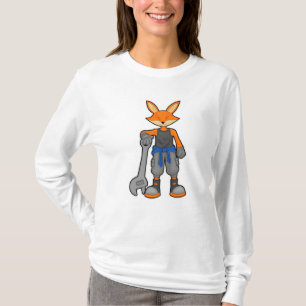 T-shirt Renard comme Mécanique avec Spanner