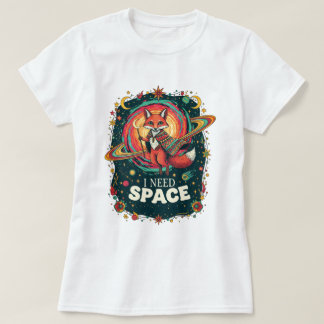 T-shirt Renard Cosmique Multicolore Boho J'ai Besoin d'Esp