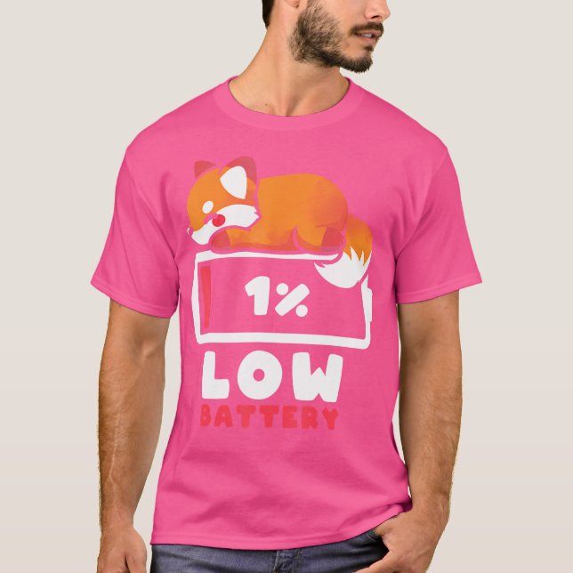 T-shirt Renard de batterie faible (Devant)