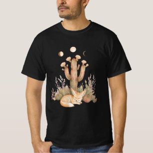 T-shirt Renard de Fennec Bohème du Désert Endormi Sous Cac