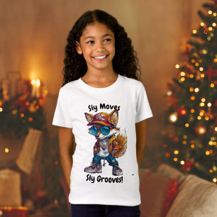 T-Shirt Renard de la mode urbaine cool – Texte éditable de