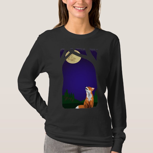 T-shirt Renard de pleine lune (Devant)