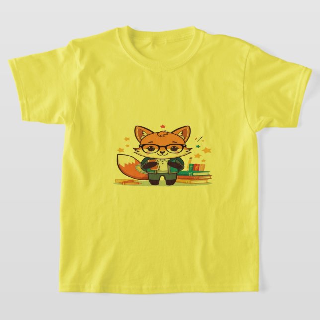 T-shirt Renard de rentrée scolaire (Poser)