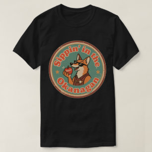 T-shirt Renard décontracté de la vallée d'Okanagan vintage
