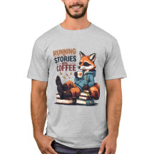 Renard détendu avec café - Amateurs de livres cosy