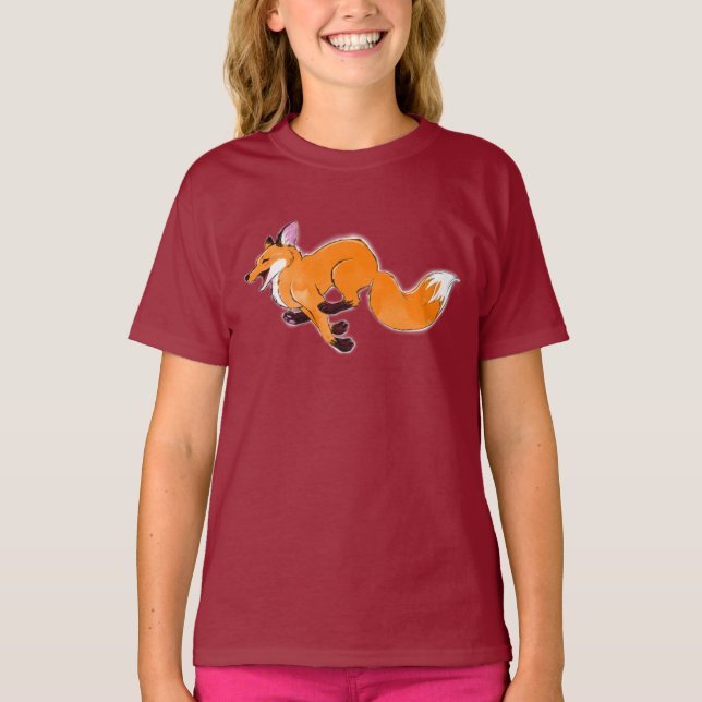 T-shirt Renard en course  (Devant)