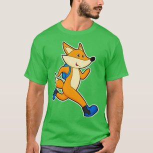 T-shirt Renard en course avec sac à dos