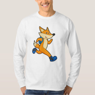 T-shirt Renard en course avec sac à dos