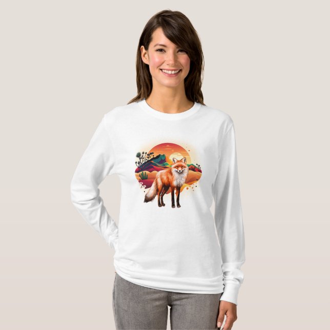 T-shirt Renard en hiver (Devant entier)