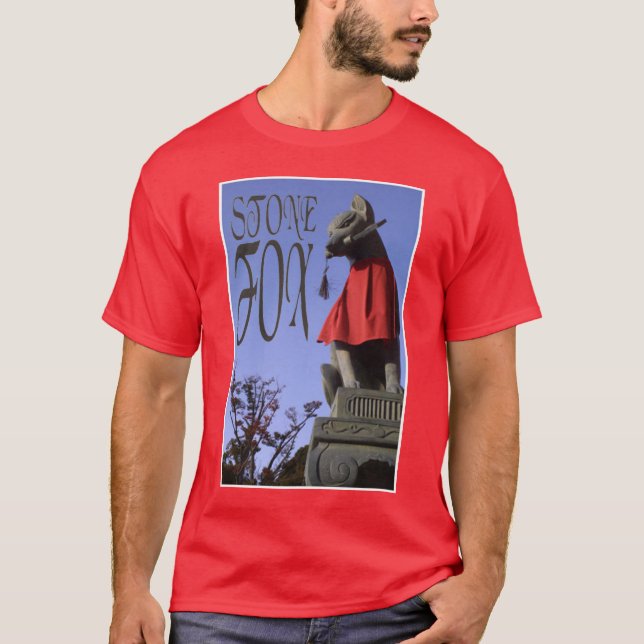 T-shirt renard en pierre (Devant)