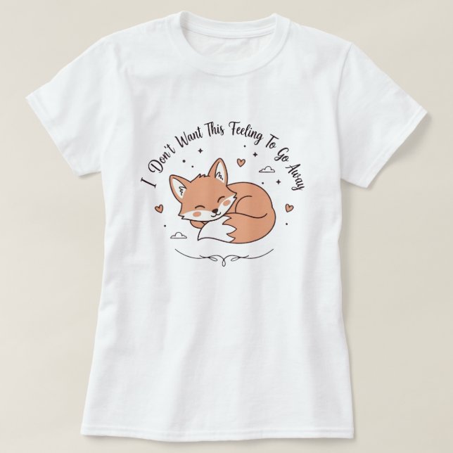 T-Shirt Renard Endormi | Ce Sentiment Cadeau Renar (Design devant)