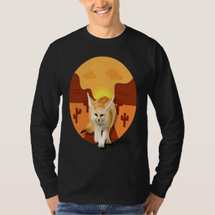 T-shirt Renard Fennec Animal Canin Désert Hommes Femmes En