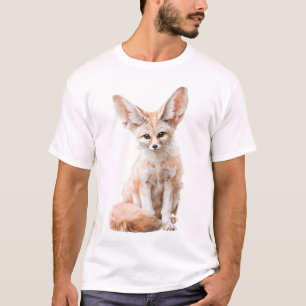 T-shirt Renard Fennec Aquarelle Renard du Désert Hommes