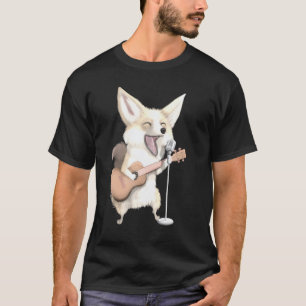T-shirt Renard Fennec Chanteur Guitariste Musicien Musique