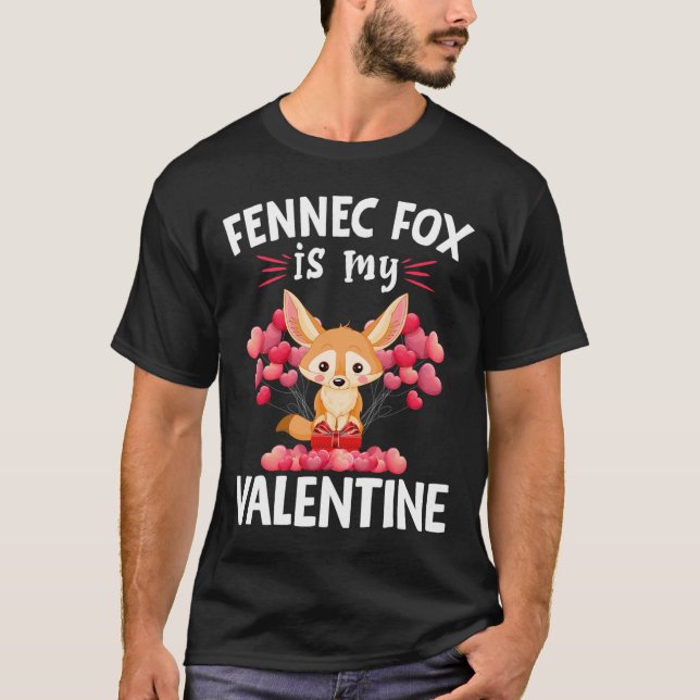 T-shirt Renard Fennec est mon Valentin Joyuse Saint-Valent (Devant)