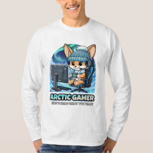 T-shirt Renard Fennec Joueur Arctique - Aurore Boréale de