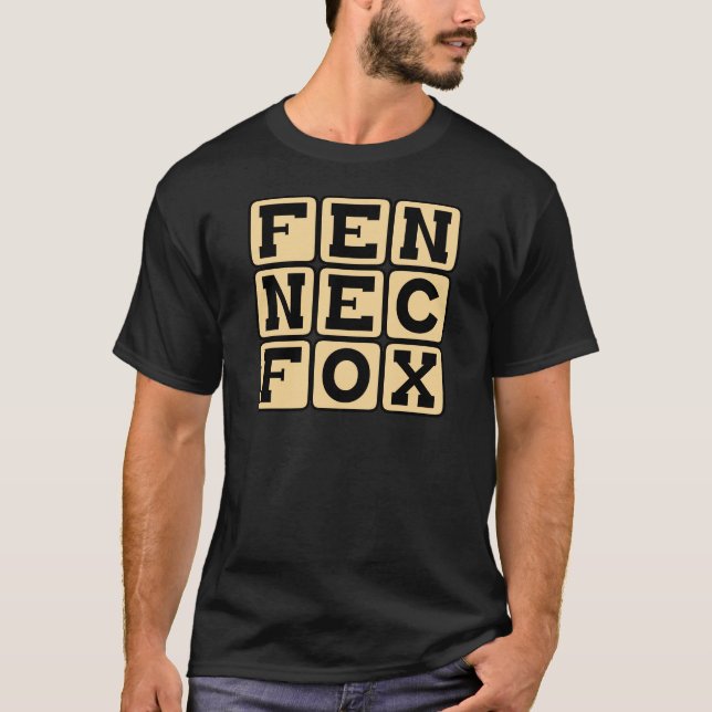 T-shirt Renard Fennec, Petit Renard Nocturne (Devant)