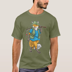 T-shirt Renard Fisher canne à pêche