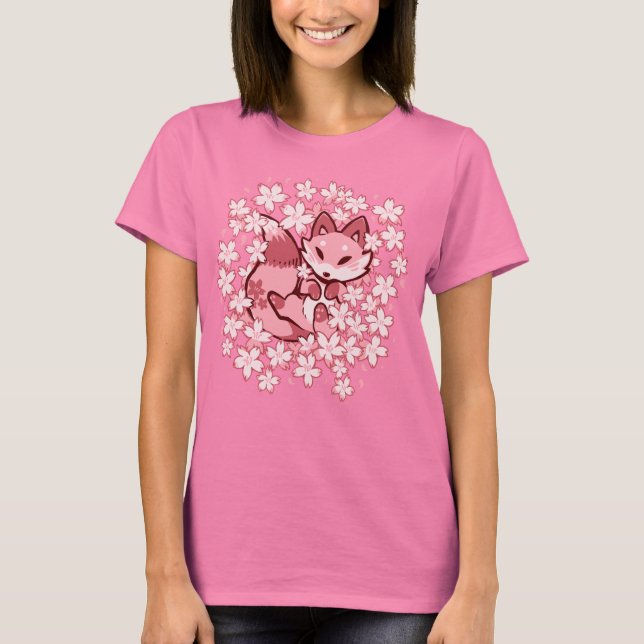 T-shirt Renard Fleur de Cerisier (Devant)