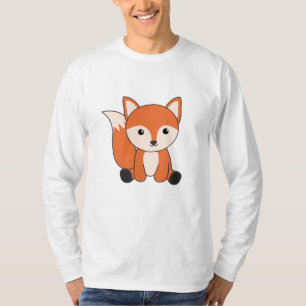 T-shirt Renard Forêt Animaux Renards Renards Orange Kawaii