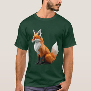 T-shirt Renard géométrique