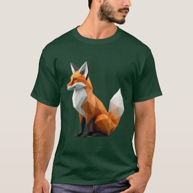 T-shirt Renard géométrique (Devant)