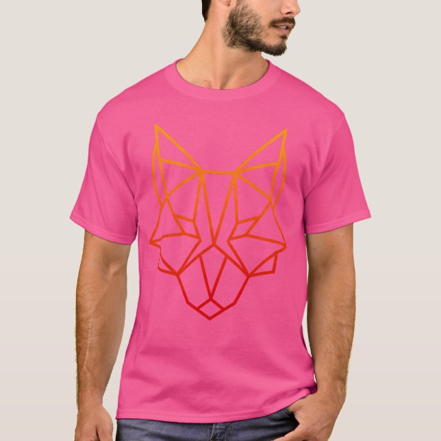 T-shirt Renard géométrique (Devant)