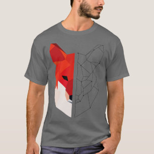 T-shirt Renard géométrique