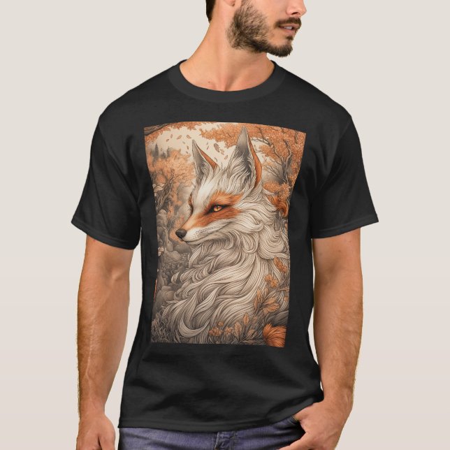 T-shirt Renard japonais Kitsune (Devant)
