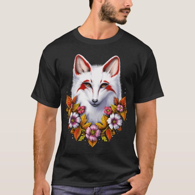 T-shirt Renard Kitsune Japonais (Devant)