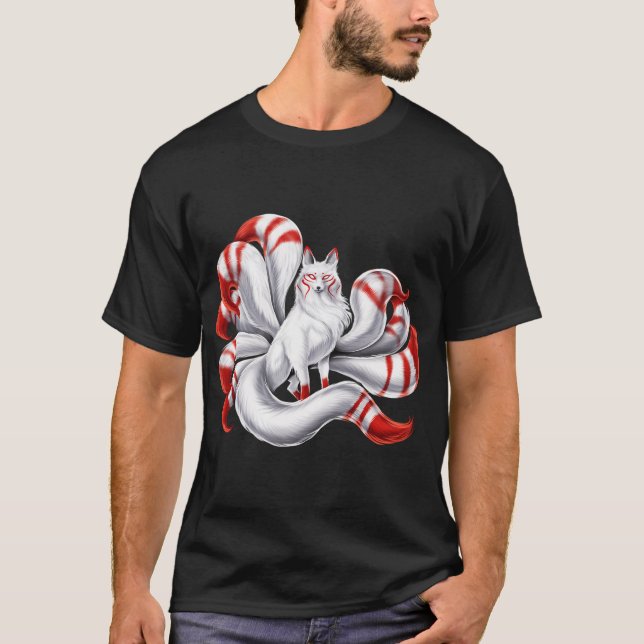 T-shirt Renard Kitsune Japonais (Devant)