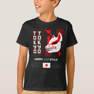 T-shirt Renard Kitsune Ville de Tokyo