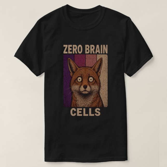 T-shirt Renard Mémo Zéro – Drôle et Mignon Animal  (Design devant)