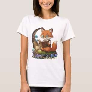 T-shirt Renard Mignon Bibliophile "Juste Un Chapitre de Pl