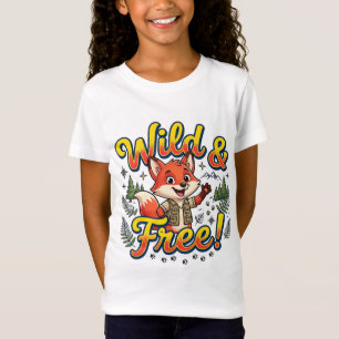 T-shirt « Renard Mignon Sauvage et Libre » Enfan