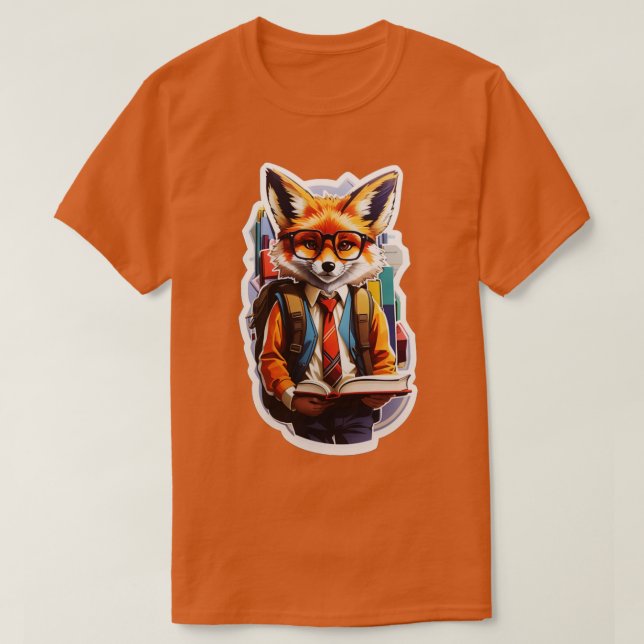 T-shirt renard retour à l'école 2 (Design devant)
