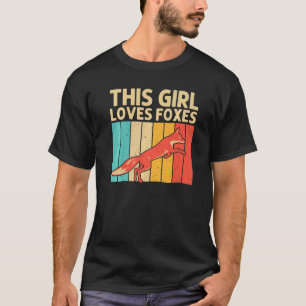 T-shirt Renard Rétro Pour Filles Enfants Femmes Renard Sau