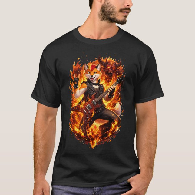 T-shirt Renard Rock & Roll (Devant)