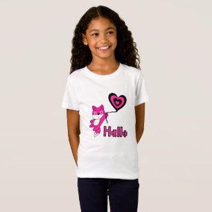 T-Shirt Renard rose avec coeur