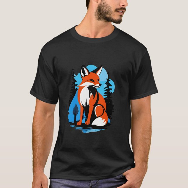 T-shirt Renard sauvage dans l'habitat naturel (Devant)