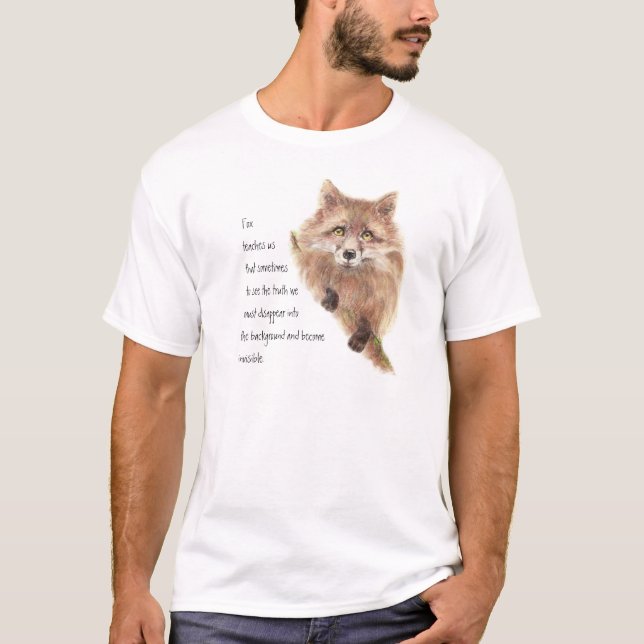 T-shirt Renard, Totem animal, Guide de l'esprit, Symbole (Devant)