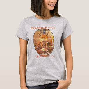 T-shirt renard victorien Vintage défraîchi