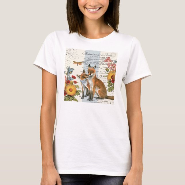 T-shirt Renard vintage (Devant)