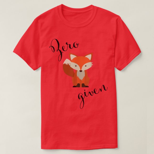 T-shirt Renard zéro donné (Design devant)